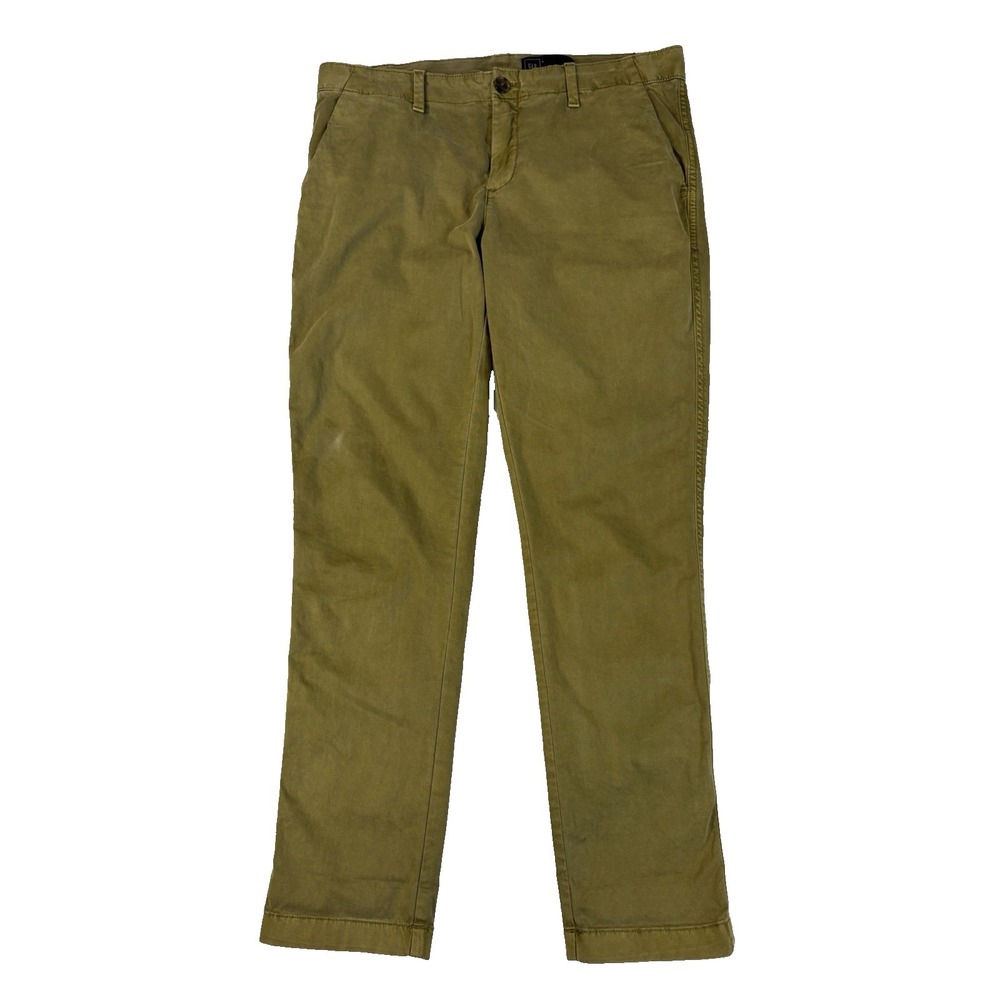 Gap‎ Women's 4 Relaxed Fit Soft Green Chino Pants Preppy Academia Streetewear